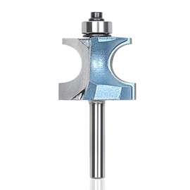 KEENTECH Router Bits, Traditional Beading Router Bit for Edge Forming, Industrial Grade Cutting Tools for Woodworking (1/4 Inch Shank x 1-1/4 Inch Diameter x 1 Inch Depth, R5/16, KT09137944)