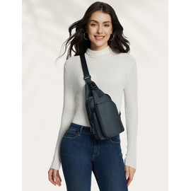 BALEAF Waterproof Sling Bag Crossbody Backpack Adjustable Strap Shoulder Chest Daypack Casual Traveling Hiking Daily Dark Grey