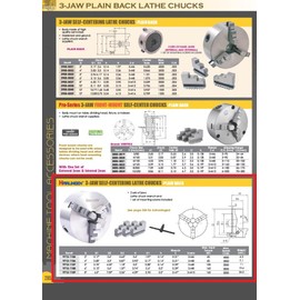 Harlingen 9712-1105 3" 3-Jaw Lathe Chuck with Plain Back