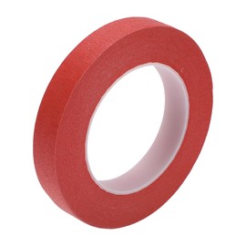 Motoforti Universal Painters Tape Masking Master Tape 5500x1.9x0.01cm / 60.15 Yards x 0.75 Inches x 140um Easy Removal Crepe Paper Red 1 Pc
