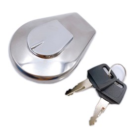 Meliore Universal Honda Plated Fuel Cap Gasoline Refueling Tank for Jade 250 CBX125 Custom Nighthawk 250 External Spare Key with 2 Keys Dress Up Oval