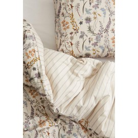 Freyamy Floral Bed Linen 200 x 200 cm, 3-Piece Aesthetic Botanical Reversible Bed Linen Set Made of Washed Microfibre, Colourful Floral Design, 1 Duvet Cover with Zip and 2 Pillowcases 80 x 80 cm