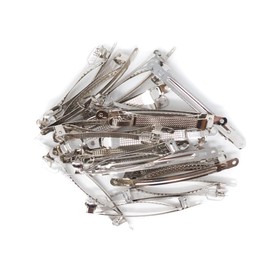 RABOM Premium Double Locking French Barrette Hair Clips, 80mm / 3 inches, Set of 25, Silver