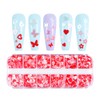 12 Grids Heart Nail Art Glitter Sequins Valentine's Day Nail
