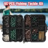187PCS Carp Fishing Tackle in Box, Fishing Accessories Kit Include
