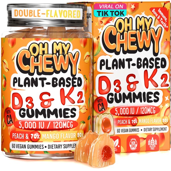 OH MY CHEWY Vitamin D3 K2 and Calcium Gummies- Vitamin