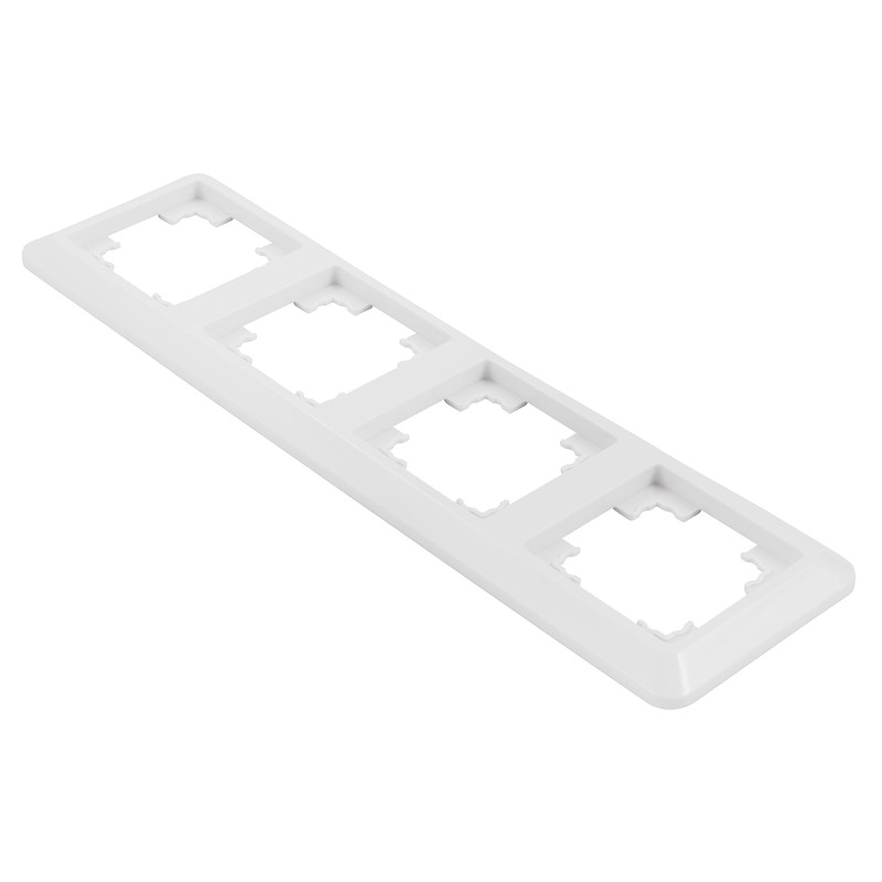 McPower 4-Way Frame | CUP | Cover Frame Polished White