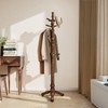 WOOW DEPOT 74" Wooden Coat Rack Stand Coat Tree Freestanding