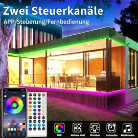 segrass segrass Neon Led strip 5m, mit Fernbedienung, APP Steuerung, IP65 wasserdichte flexible Neon Rgb Streifen, 24V LED band Neon Seil Lampe, anwendbar auf Schlafzimmer, Raum und Au?endekoration