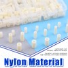 Glarks 270 Pcs Round Nylon Spacer Assortment Kit for M3