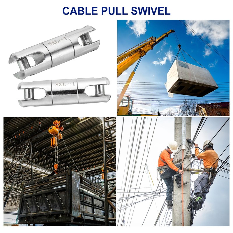 PATIKIL 1 Ton Cable Pulling Swivel, Alloy Wire Puller Cable
