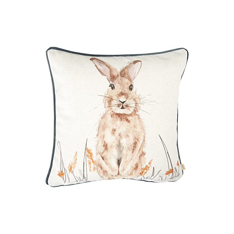 Evans Lichfield Oakwood Hare Cushion Cover, Multi, 43 x 43cm