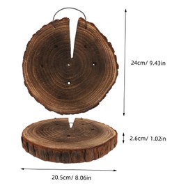 CIYODO Wood Wall Decor Staghorn Fern Hanging Board Rustic Home Wall Mount Planter Easy Install Planter