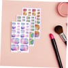 Gatuida 11pcs Glitter Toenail Stickers Rainbow Full Nail Wraps for