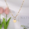 Heart Necklace for Women Gold A-Z Initial Necklace Heart Initial