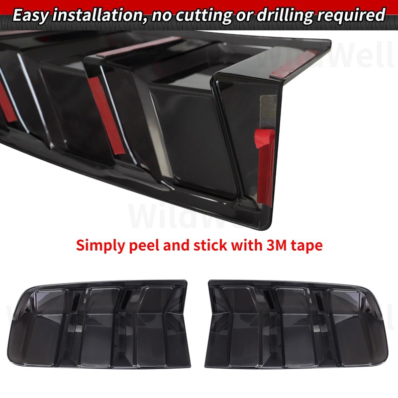 WildWell Tail Light Covers for 2024-2025 Ford Mustang Rear Light