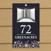 Custom Signs Solar Illuminated Modern Anthracite House Number Sign 24cm