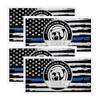 4PCS Thin Blue Line Sticker Code 4, Police Support Sticker