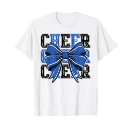 Coquette Cheer Shirt Blue Team Sport Cheerleading T-Shirt