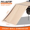 ALL-TOP Awning Wall (Front), 6.6ft x 9.5ft, PU3000mm Waterproof Windbreak