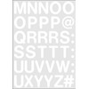 Letters and characters, white, 4 cm high letters in high-quality