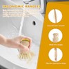 DEBETOOL 6-Piece Bamboo Dish Brush Set with Coconut Sponge |