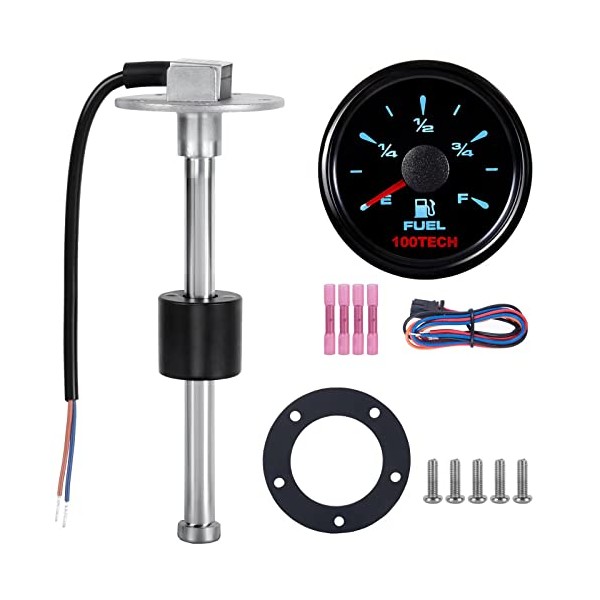 100Tech 100TECH Fuel Level Sending Unit with Gauge 9"(230mm) SUS316