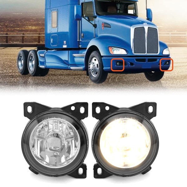 WANLLY Fog Lights Lamps Pair with Bulbs ‖ Truck Fog