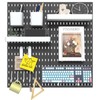 VEOFEMLEA Pegboard Combination Kit, 4 Peg Boards Black Pegboard for