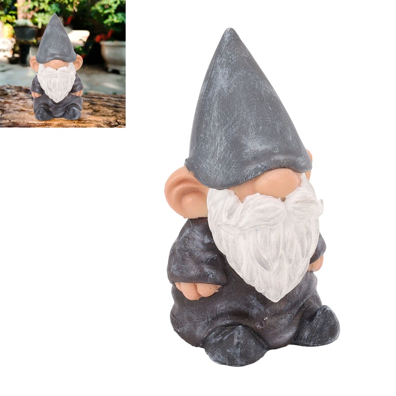 Garden Gnome Resin Structure Stable Bottom Retro Style Gnome Figurine