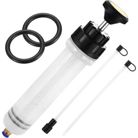 200CC Fluid Extractor Automotive, Fluid Pump with Long Extension Tubes, Oil Syringe with Powerful Suction, Fluid Extractor Pump for Extracting Engine Oil, Transmission Oil and Brake Fluid