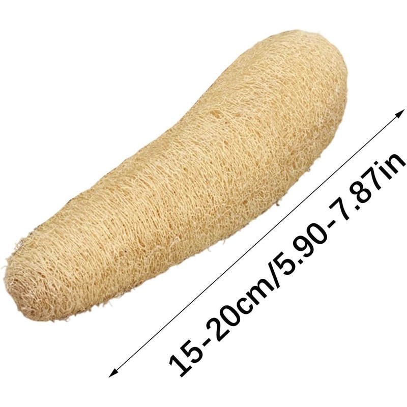 Loofah Espongiforme Orgánica 4 Pack 15‑20 cm – Esponja Natural