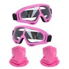 LJDJ Motorcycle Goggles,2 Pack Dirt Bike ATV Motocross Riding Hiking