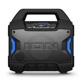 ION Tailgater Boom - Outdoor Portable Bluetooth Speaker with Mic in, FM Radio, USB Port, Battery, IPX5 Water-Resistant, Wireless Stereo-Link, App, 60W