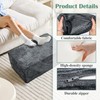 Rectangular Pouf Ottoman Soft Furry Corduroy Foot Rest for Chair