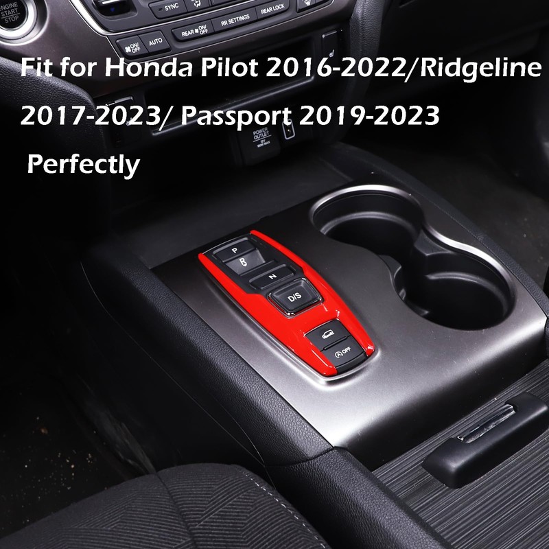Heutamo Gear Shift Button Frame Trim for Honda Pilot 2016-2022/Ridgeline