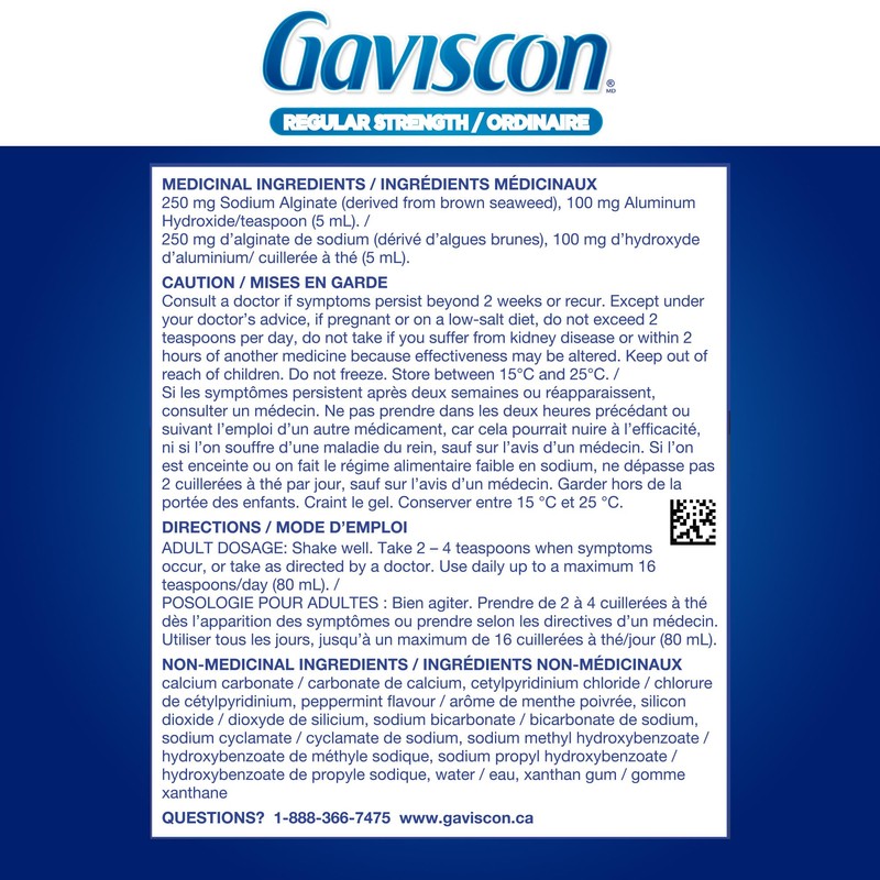 (CN) Gaviscon Soothing Liquid ICY Mint, Gaviscon Liquide Apaisant Menthe