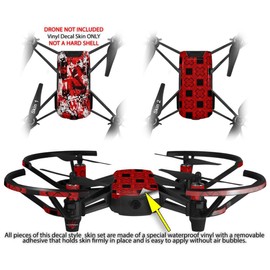 Skin Decal Wrap 2 Pack for DJI Ryze Tello Drone Red Graffiti Drone NOT Included