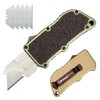 𝗖𝗮𝗿𝗲𝘀𝘀𝗼𝗹𝗼𝘃𝗲 Automatic Utility Knife, Aviation Aluminium Changeable Blade Box Cutter,