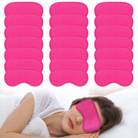 100 Pieces Eye Mask Sleep Mask Bulk Blindfold Eye Cover with Elastic Adjustable Strap Sleeping Night Silk Mask for Women Girls Kids Pajama Party Bachelor Party Games Travel Sleep (Rose Red)
