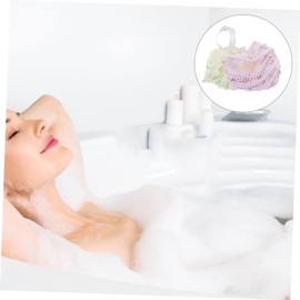 WOONEKY Bath Set 2 Pieces Body Shower Scrubbers Loofah for Rich Foaming Cleaning