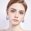 Statement Earrings for Women Bohemian Hoop Earring Cz Dangle Drop