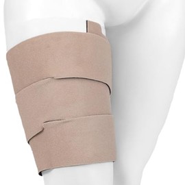 Juzo Reversa 6000 Thigh Wrap, Short Stretch Medical Compression Wrap Reversible, Regular, Large, Beige/Black