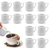 Foreverup 12Pcs Small Milk Jug, 50ml White Ceramic Mini Milk