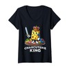 Womens Charcuterie Board King Funny Party Host Food Snacks V-Neck