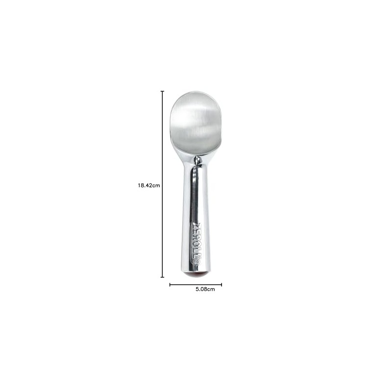 Zeroll 1010 - Cucharada de helado, diseño de aluminio, Plata/Marrón