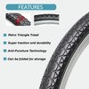 Hycline 2-Pack Cruiser Bike Tires: 26x2.125 Inch Folding Replacement Puncture-Resistant