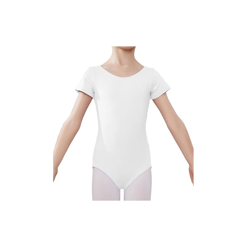 ZYXWVU Body da Danza per Bambina - Maniche Corte Classico