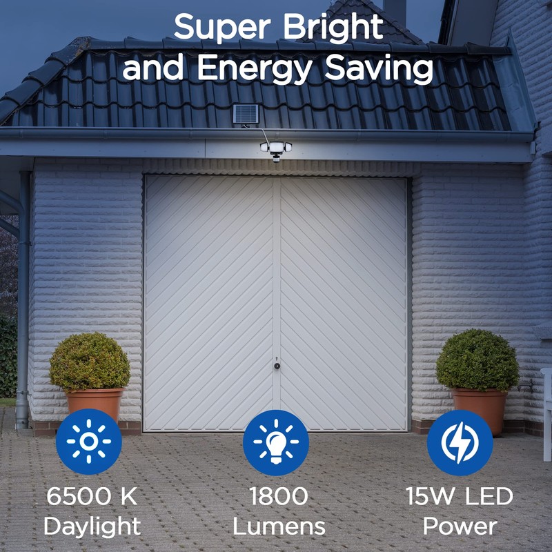 AWSENS Solar Security Lights Motion Outdoor, 1800LM, Solar LED Motion