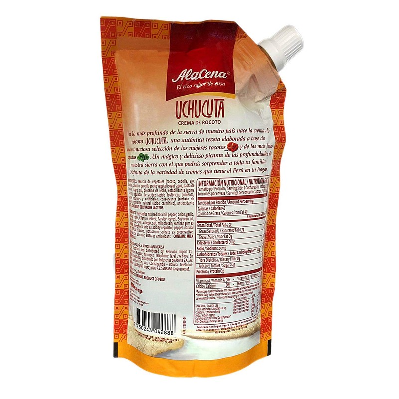 Crema de Rocoto Uchucuta Nuevo Paquete 400 g | Peruvian